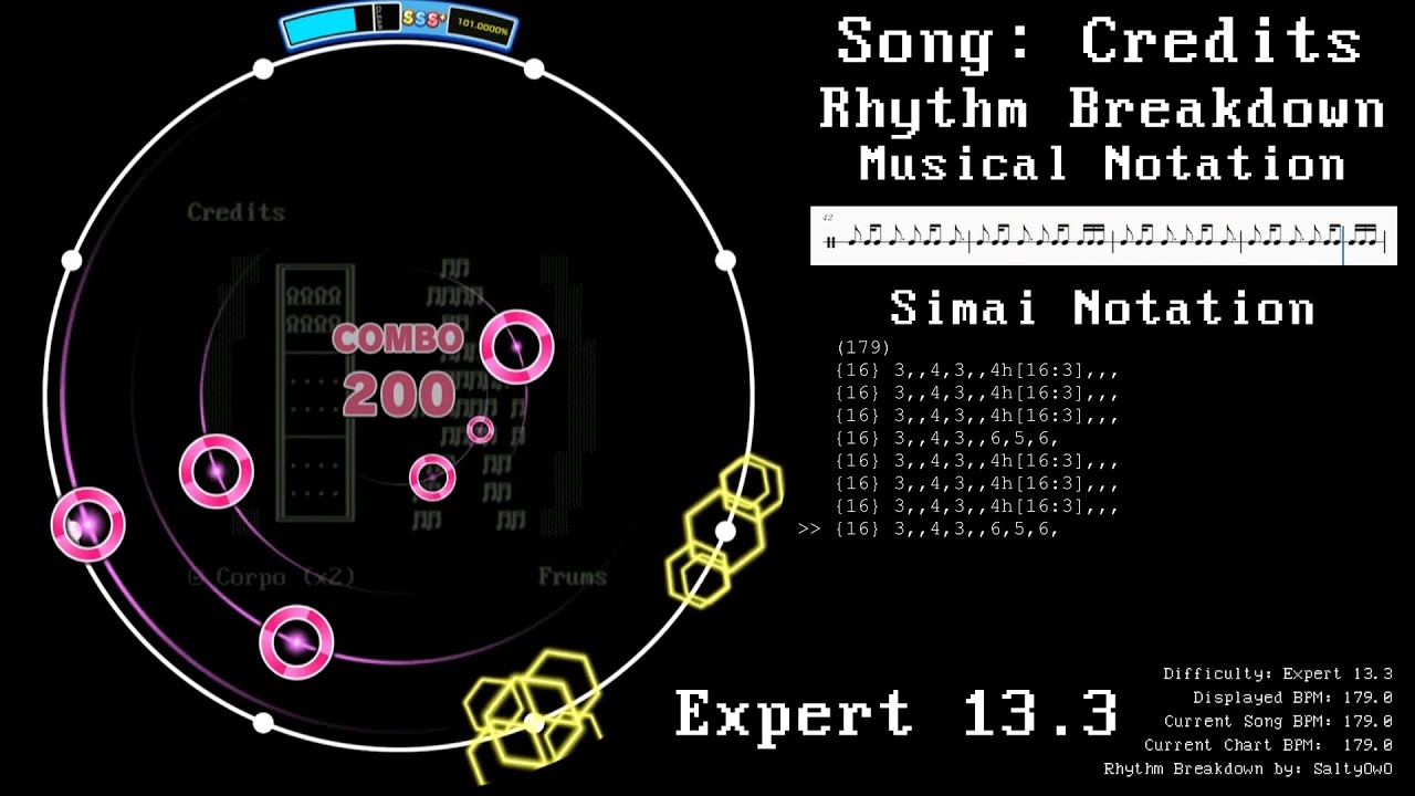 maimai⭐︎handmade27 Rhythm Breakdown: Credits (Expert) [maimai でらっくす] - YouTube
