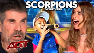 BEST AGT 2024 This little boy made the jury cry with his beautiful voice in the Scorpions song