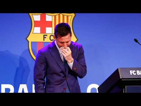 Лионель Месси не смог сдержать слёз на прощальной пресс-конференции в «Барселоне»