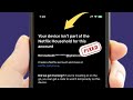 How to Fix Your Device ls Not Part Of The Netflix Household For This Account (2026)