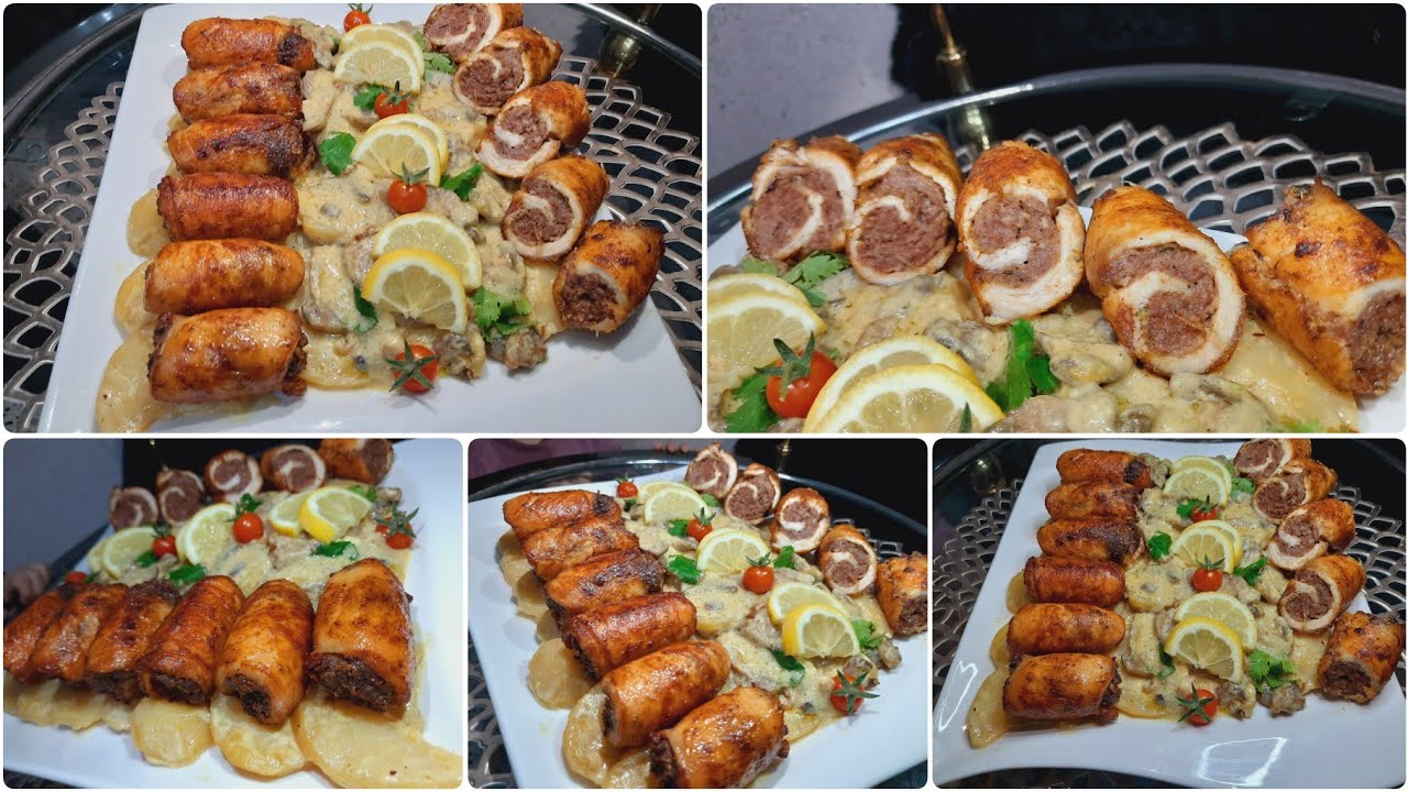 طبق رمضاني🌙 خفيف والبنة راااائعة لفائف الدجاج المحشية بالبطاطا والكريمة