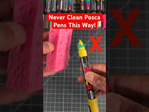 Never Clean Posca Markers This Way! Pt2 Art Drawing Shorts