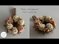 【100均造花】秋色モダンなミニリース・クリスマス/花材費600円