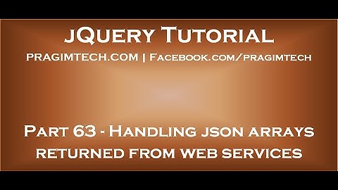 Handling json arrays returned from asp net web services with jquery
