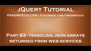 Handling json arrays returned from asp net web services with jquery