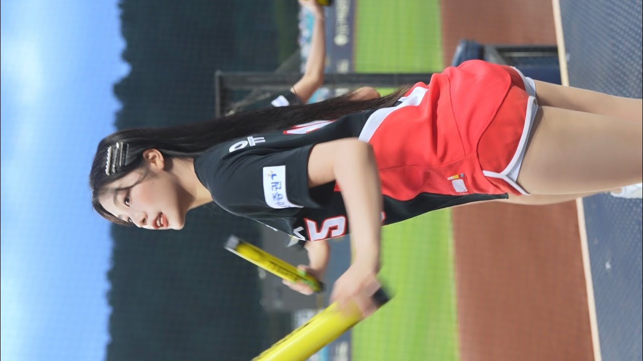 유세빈 치어리더 기아타이거즈 2회초 공격 응원 모습, 삼성라이온즈파크 230818