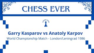 Garry Kasparov vs Anatoly Karpov.  World Championship Match - London/Leningrad 1986.
