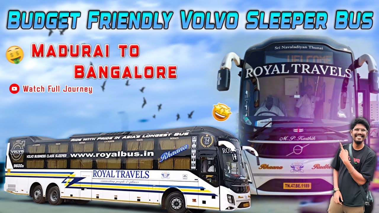 💥2 Crore Volvo sleeper bus Day time journey from Madurai to Bangalore 🌟 Arvi TraVlog | Vlog - 295