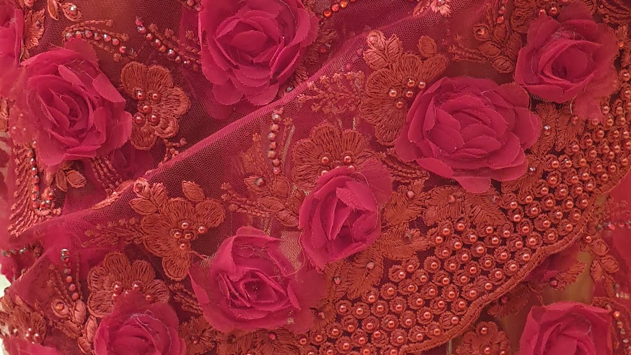 BEAUTIFUL FLOWER WORK DESIGNER SAREE WITH STONE WORK || ZARANG SAREE || #ZARANGSAREE