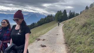 Mountain walk above Les Avants in Switzerland