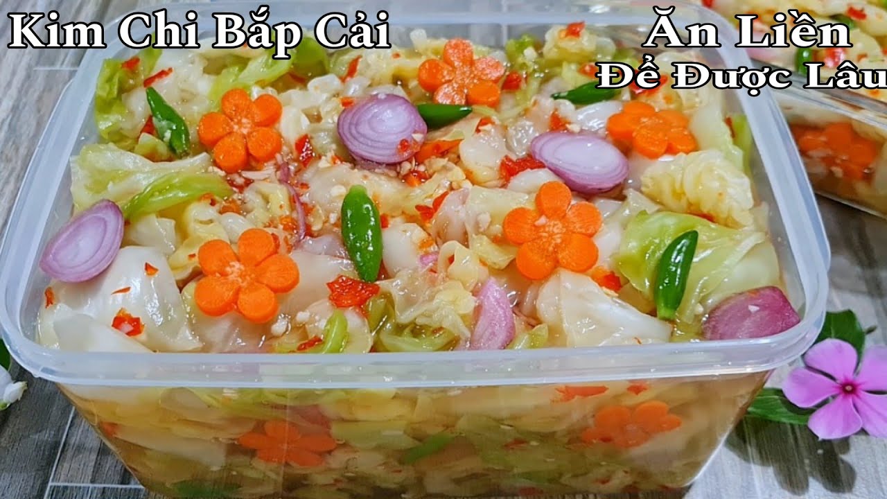 Món Ngon Ngày Tết.Cách Làm Kim Chi Bắp Cải Giòn Rụm Ăn Liền Để Được Lâu Rất Nhanh Rất Dễ
