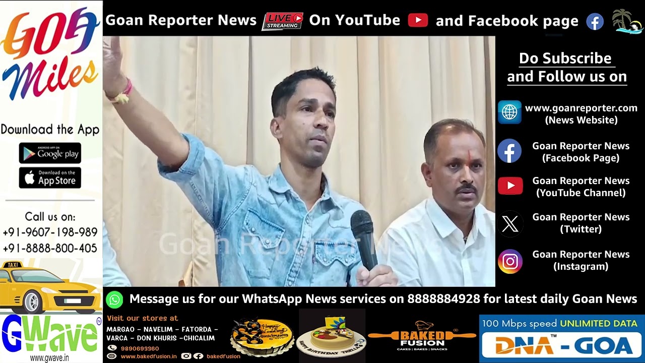 Goan Reporter News: RTI Activist Gadekar Holds Press Conference on Comunidad Land Issue