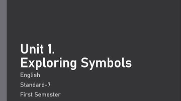 1. Exploring Symbols