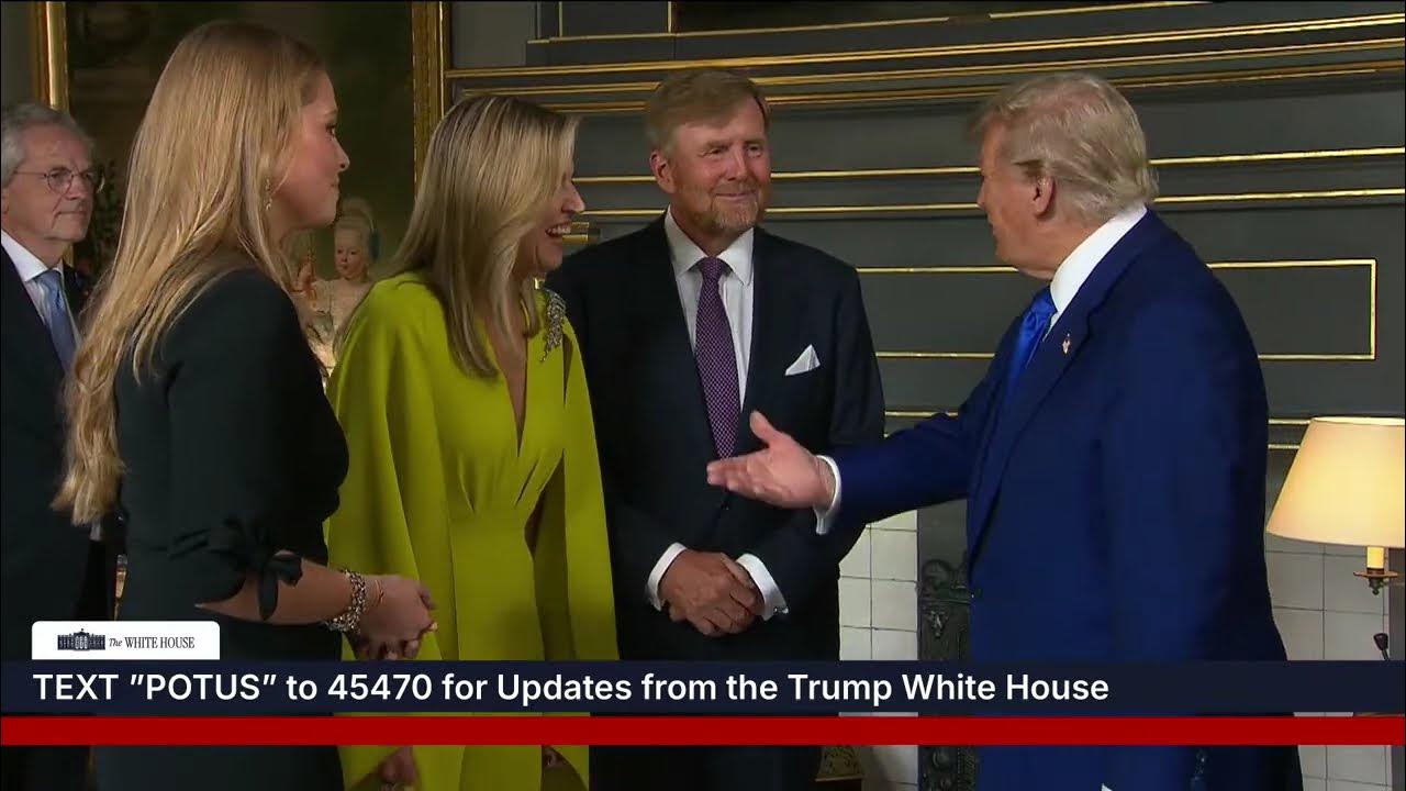 President Trump Greets the King and Queen of the Kingdom of the Netherlands - YouTube