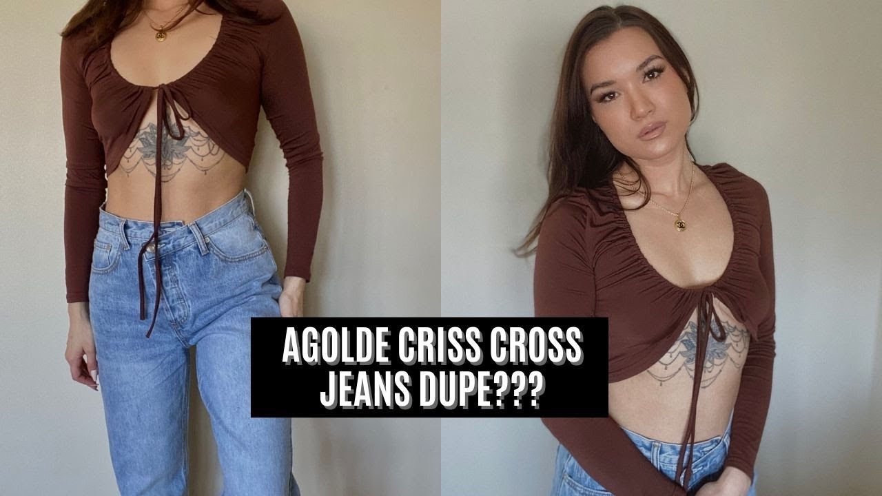 AGOLDE CRISS CROSS JEANS DUPE 