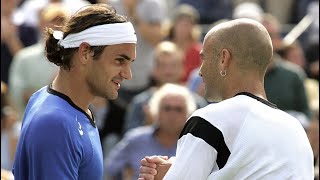 Roger Federer vs Andre Agassi 2004 US Open QF Highlights