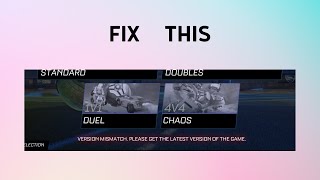 How to Fix Version Mismatch message when trying to find a match in Rocket League