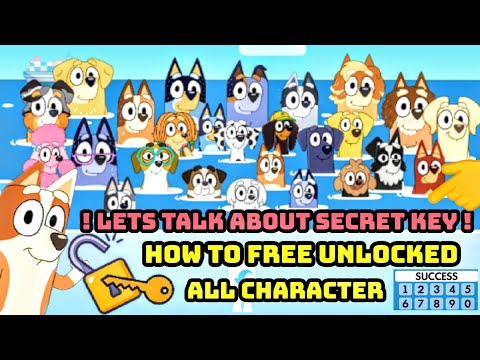 Bluey The Videogame Lets Talk About Secret Key How To Free Unlocked All Character Bluey Lets Play