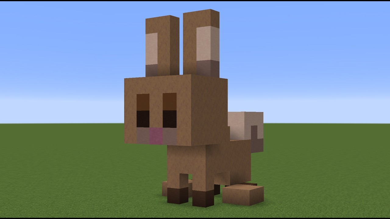 Minecraft Rabbit Statue How To Make a Baby Rabbit Statue In Minecraft 🐇 - YouTube
