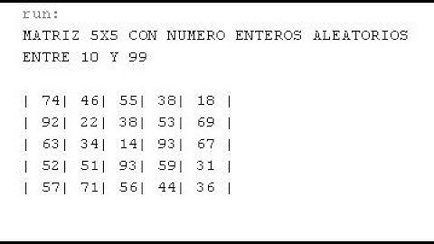 [Java]Matriz con numero aleatorios.