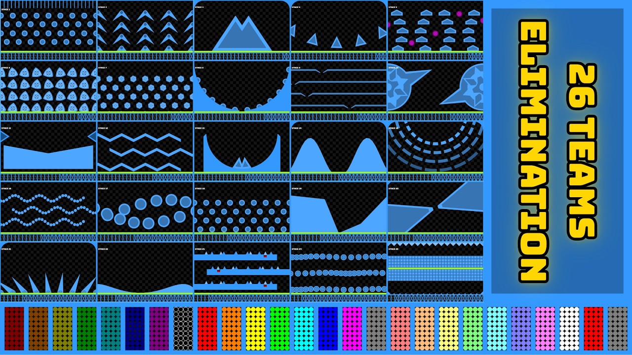 The 26 Teams Marble Race Elimination in Algodoo