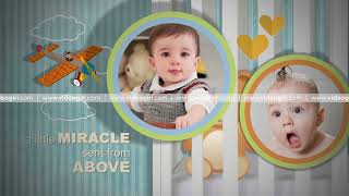 Birth Announcement Video for Baby Boy || Baby Announcement Videos And Invitations | DI-804
