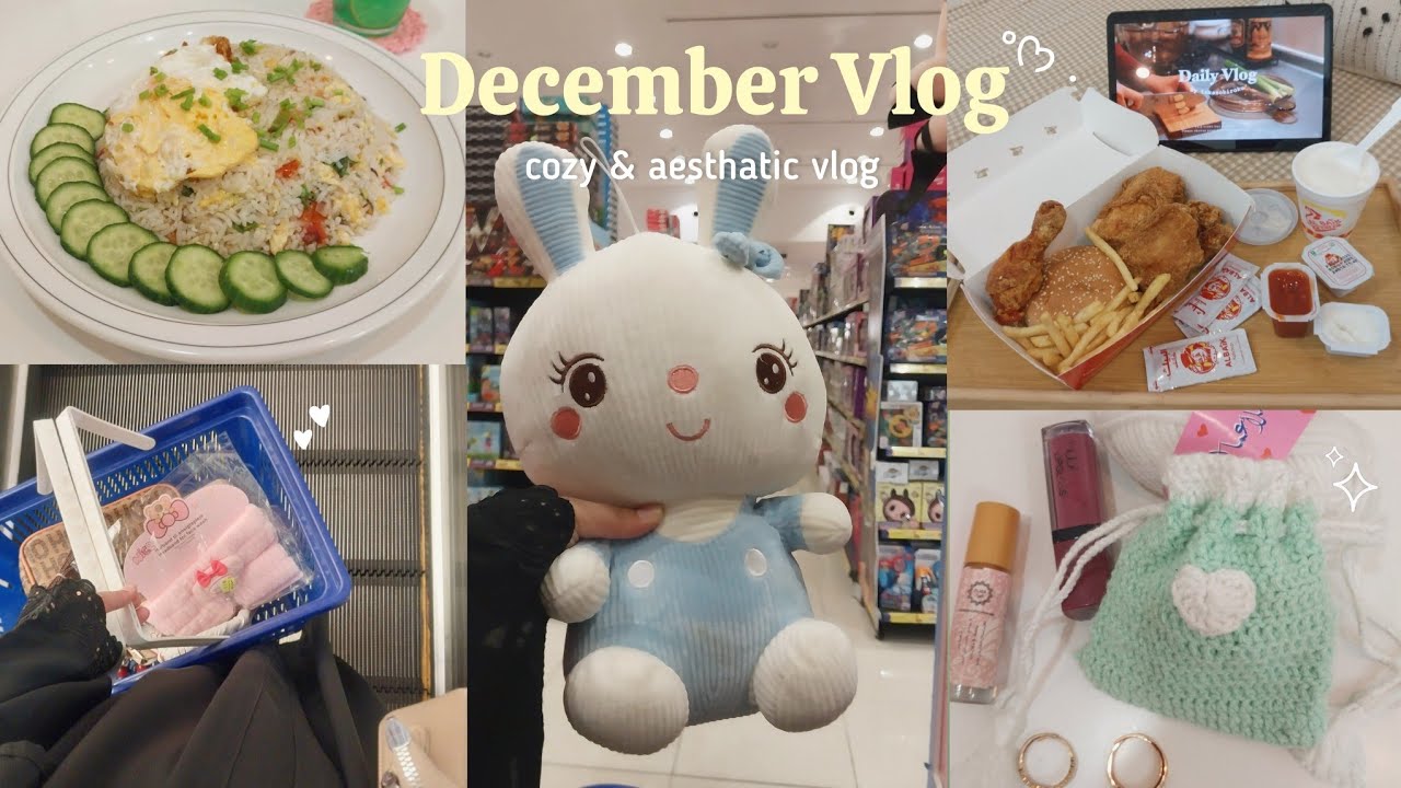  Cozy rainy december day🌧🧶| homebody vlog, December , shopping, crochet and more