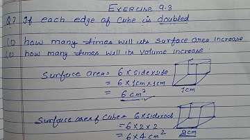 Class 8 - Exercise 9.3 - Q 7 | If each edge of cube is doubled