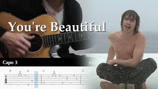 PDF Sample You're Beautiful - James Blunt Fingerstyle Guitar guitar tab & chords by Yuta Ueno.