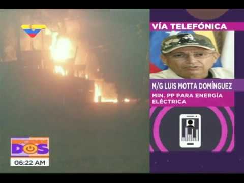 Luis Motta Domínguez sobre falla eléctrica y sabotaje a estación Santa Teresa el 14 febrero 2018