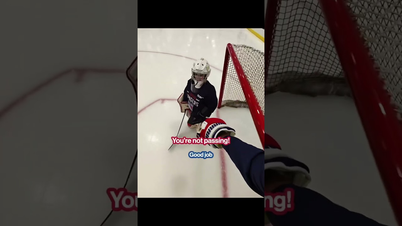 It’s Junior Rangers Camp, of course we have Matt Rempe content #mattrempe #metaglasses #hockey
