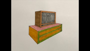 How to draw a TV in two point perspective