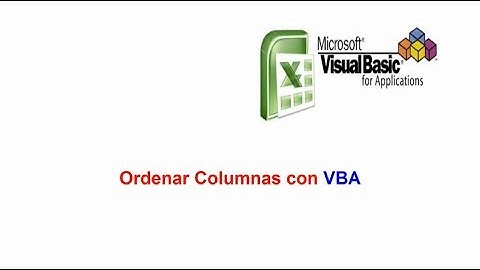 Ordenar columnas con VBA
