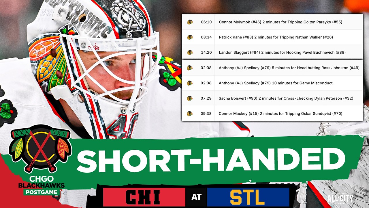 BLACKHAWKS POSTGAME: Chicago's Penalty Kill Put to WORK in SHUTOUT Loss to Blues | CHGO Blackhawks