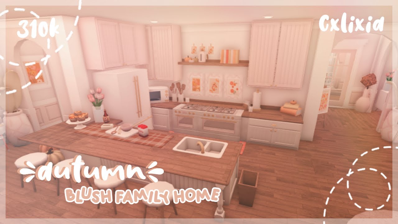 Bloxburg Autumn Blush Family Home Interior House Build 310k YouTube