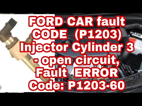 FORD CAR fault CODE  (P1203) Injector Cylinder 3 open circuit,  Fault  ERROR Code: P1203-60