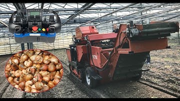 Track Driven Flower Bulb Havester with Scanreco G3 Radio Remote Control