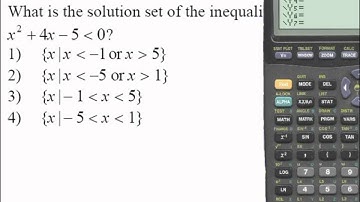 11.09.2010 - Algebra 2 - Solving Quadratic Inequalities Using the Calculator