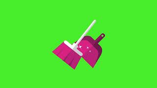 Free Broom Animation (green screen)