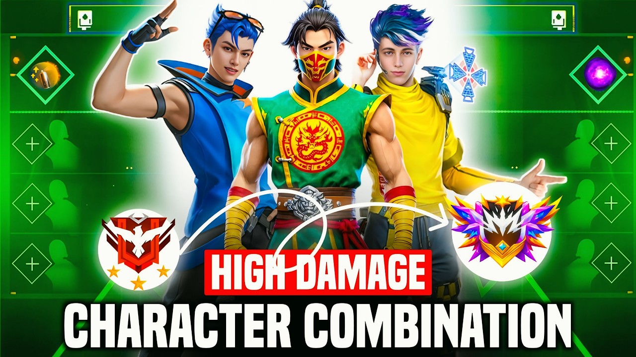 High Damage Character Combination | Br Rank Best Character Combination | Character Skill For Br Rank