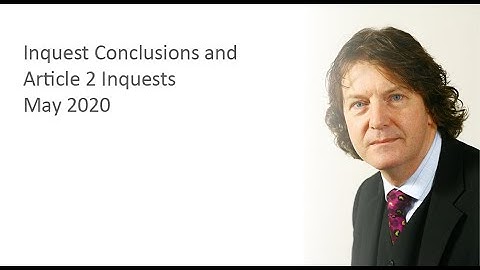 Inquest Conclusions and Article 2 Inquests