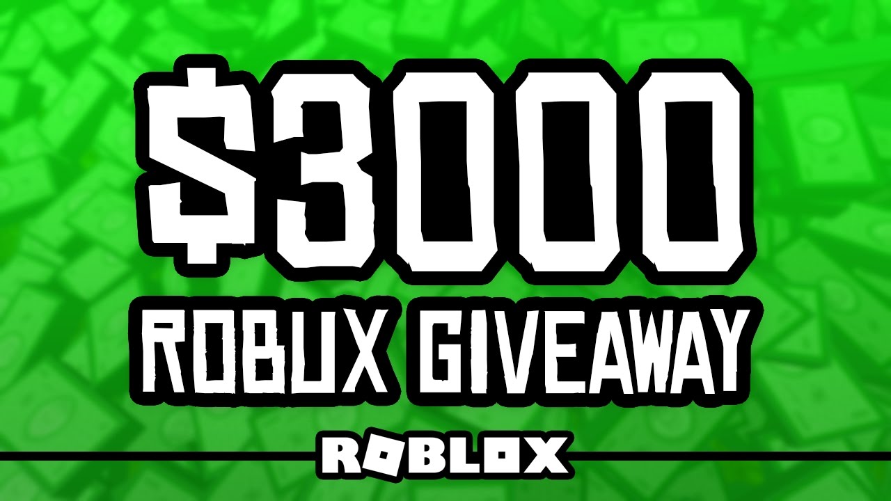 3000 Robux Giveaway Youtube - 728x90 roblox picture