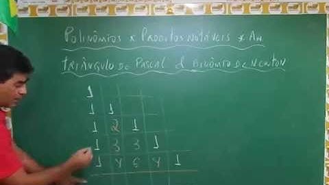PRODUTOS NOTÁVEIS  - AULA 2 -  TRIÂNGULO DE PASCAL