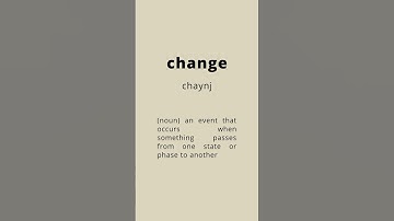 How to pronounce change || Pronunciation and meaning