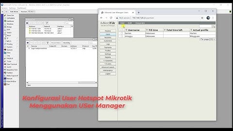 Manajemen User Hotspot Mikrotik menggunakan User Manager