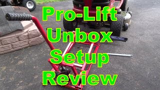 Pro-Lift Lawn Tractor Jack UnBox Assembly Operation & Review