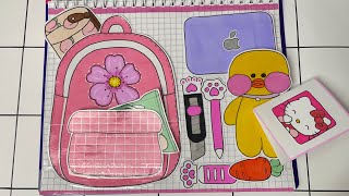 [💸paper diy💸] My school bag✏️  종이놀이 asmr 학교가방