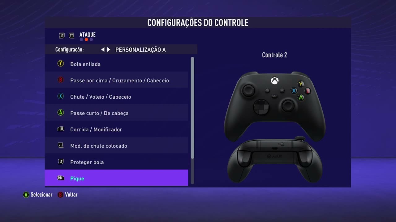 FIFA 21 - Configurações de controle e opções de jogo