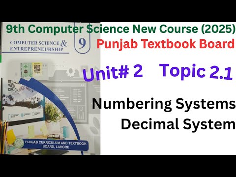 Chapter 2 – Topic 2.1: NUMBERING SYSTEM | 2.1.1: Decimal number system| 9th Class Computer Sci 2025