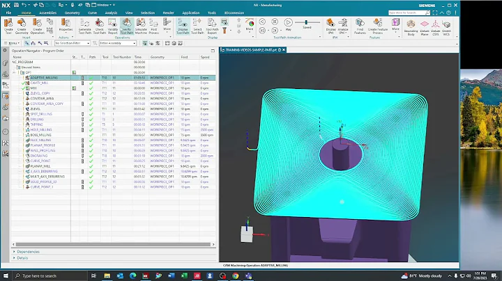 Siemens NX 2206    How To Make An Adaptive Milling Operation